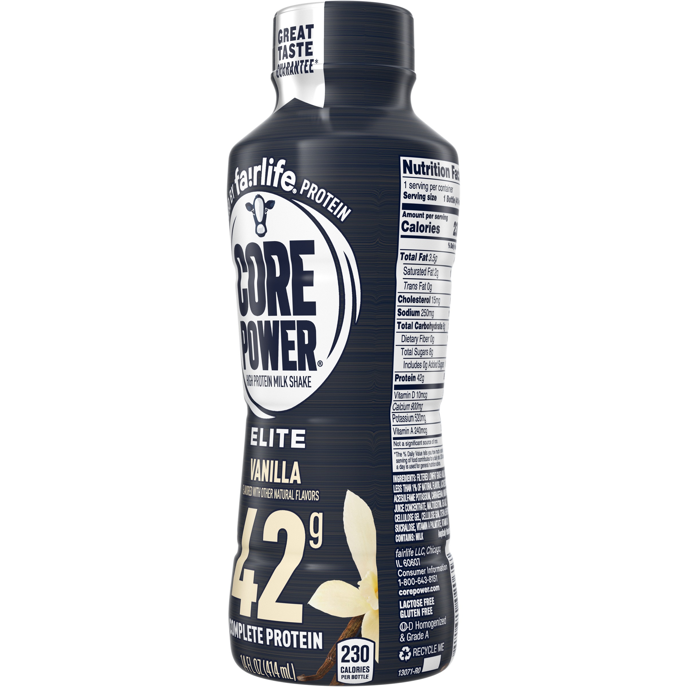 Alternative view of (3 pack) Core Power High Protein Shake, Vanilla, 42g Bottle, 14 fl oz