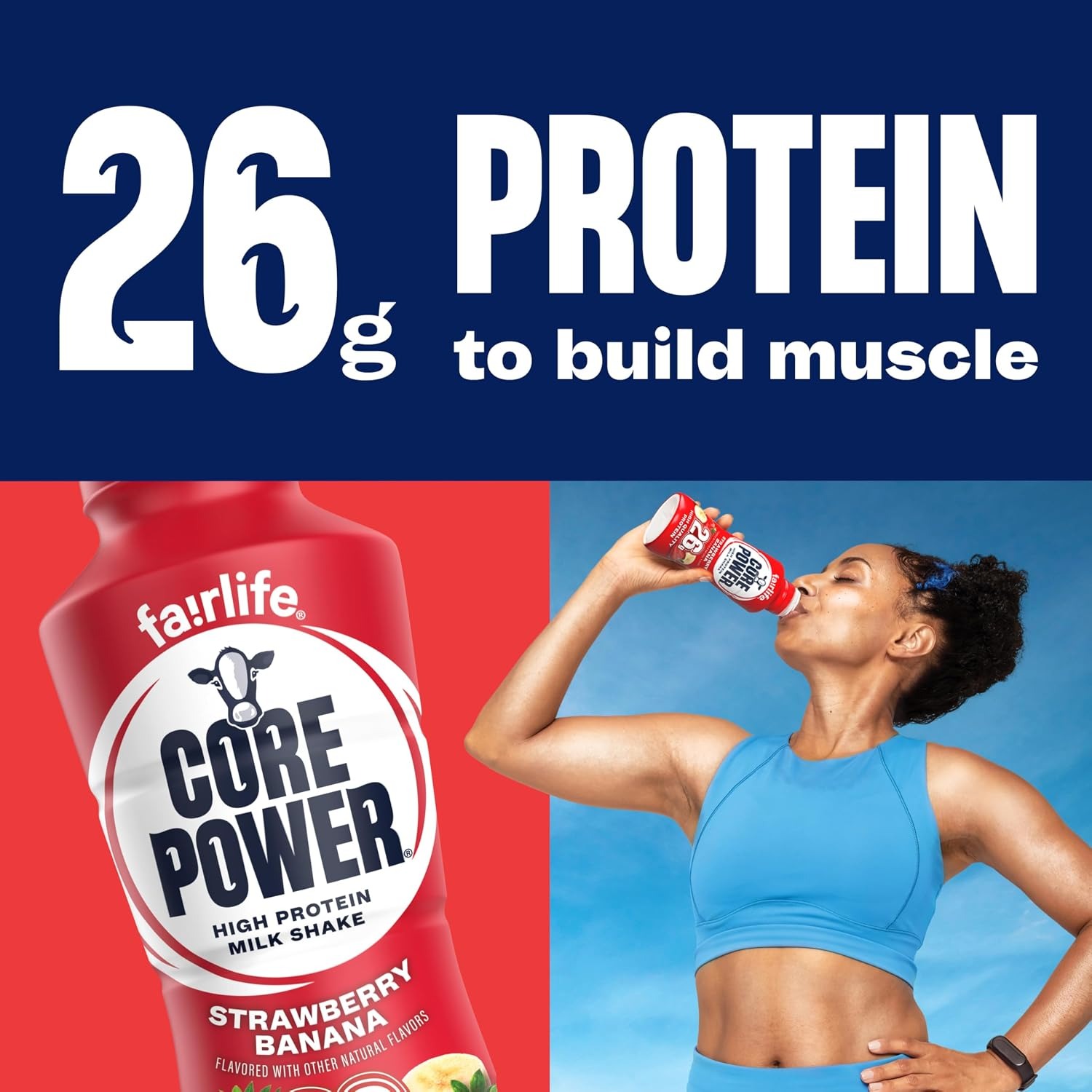 Core Power Fairlife 26g Protein Milk Shakes, Ready To Drink for Workout Recovery, Strawberry Banana, 14 Fl Oz (Pack of 12) - Image 5