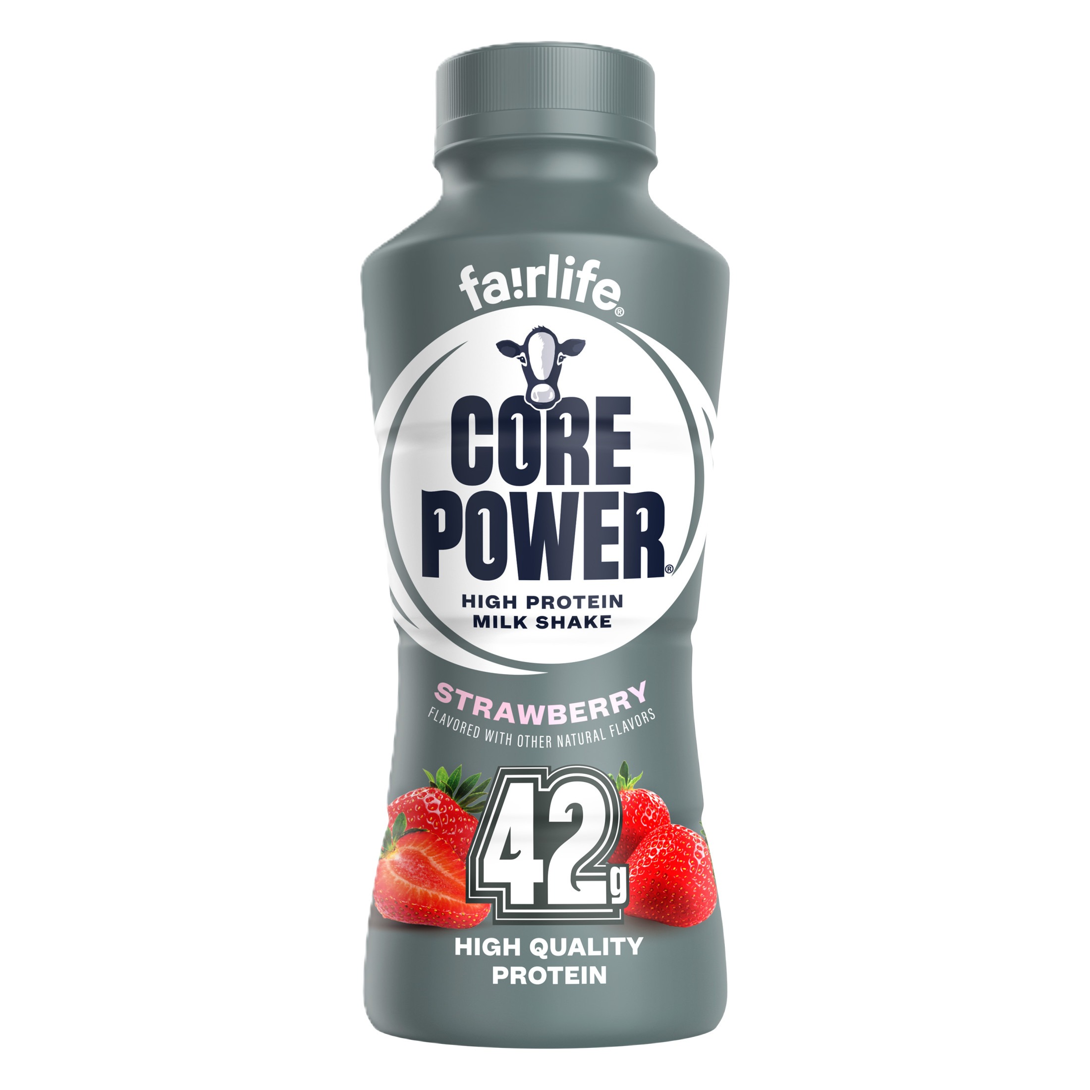 Alternative view of (4 pack) Core Power High Protein Shake, Strawberry, 42g Bottle, 14 fl oz