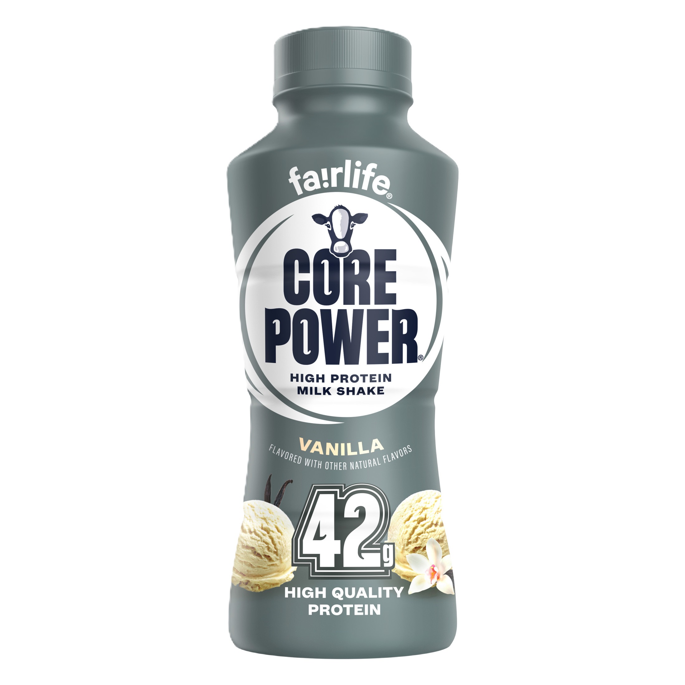 Alternative view of (4 pack) Core Power High Protein Shake, Vanilla, 42g Bottle, 14 fl oz